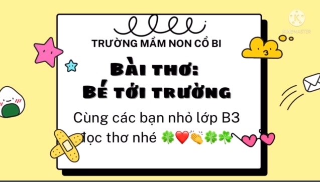 Các bé lớp MGN B3 đọc thơ  Bé tới trường 